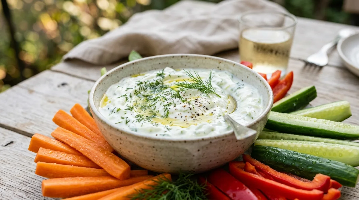 que faire avec du tzatziki apero