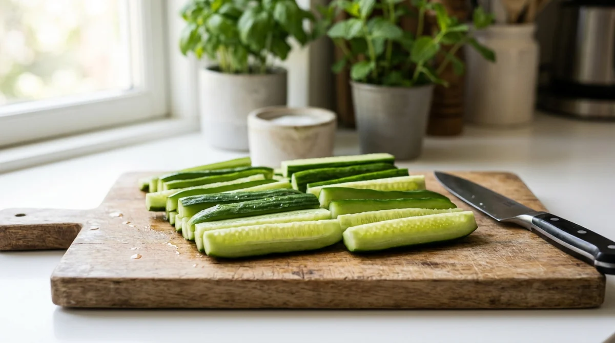 comment couper concombre pour apero