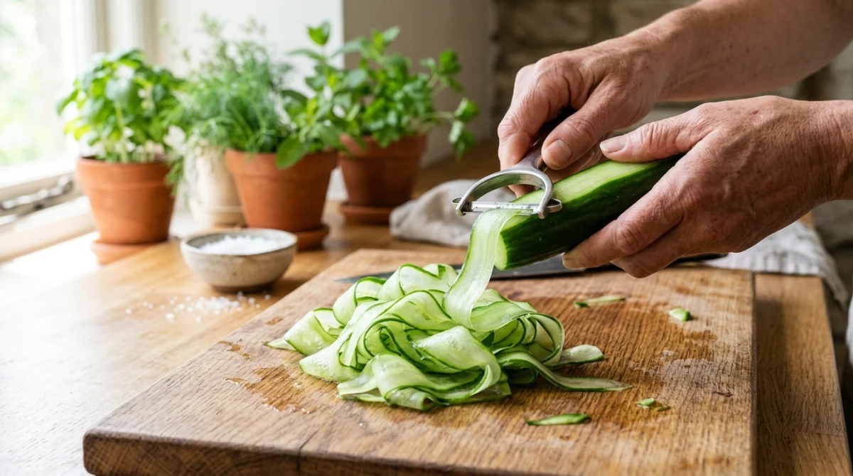 comment couper concombre pour apero