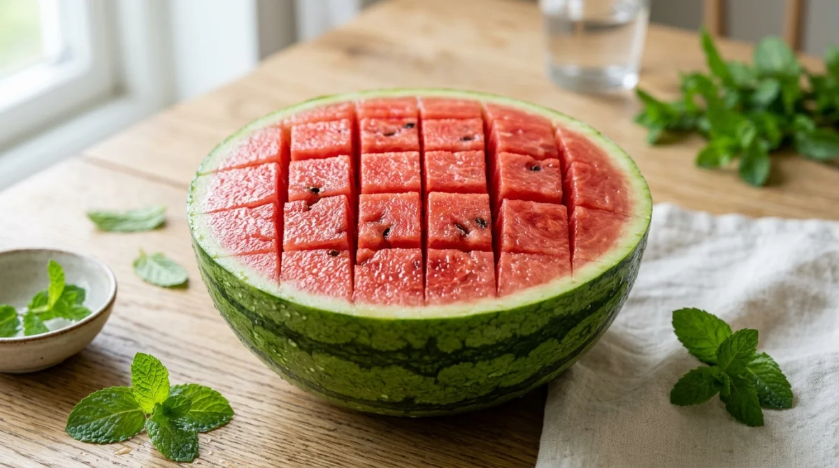 comment couper une pasteque pour apero
