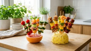comment presenter des brochettes apero