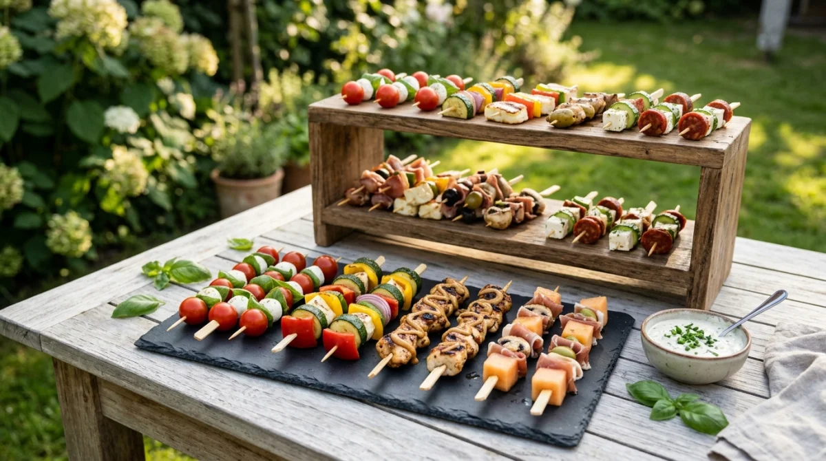 comment presenter des brochettes apero